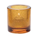 Hollowick 5140AJ Round Amber Jewel Thick Glass Tealight Hollowick 5140AJ Round Amber Jewel Thick Glass Tealight