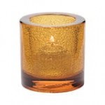 Hollowick 5140AJ Round Amber Jewel Thick Glass Tealight Hollowick 5140AJ Round Amber Jewel Thick Glass Tealight