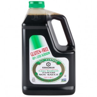 Kikkoman Less Sodium Gluten-Free Tamari Soy Sauce .5 Gallon Container - 6/Case Kikkoman Less Sodium Gluten-Free Tamari Soy Sauce .5 Gallon Container - 6/Case