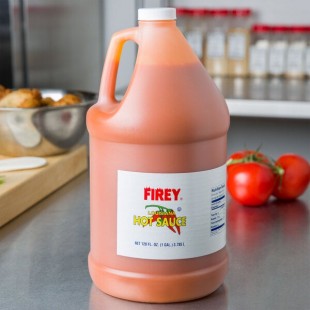 Firey 1 Gallon Louisiana Style Hot Sauce - 4/Case