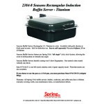Spring USA Seasons 2/3 Size Rectangular Sapphire Stainless Steel Induction Chafer with Chrome Accents 2384-467