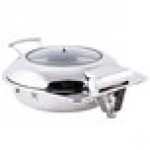 TableCraft CW40165 4 Qt. Round Stainless Steel Quick View Induction Chafer with Glass Lid TableCraft CW40165 4 Qt. Round Stainless Steel Quick View Induction Chafer with Glass Lid