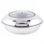 TableCraft CW40165 4 Qt. Round Stainless Steel Quick View Induction Chafer with Glass Lid TableCraft CW40165 4 Qt. Round Stainless Steel Quick View Induction Chafer with Glass Lid