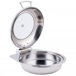 TableCraft CW40165 4 Qt. Round Stainless Steel Quick View Induction Chafer with Glass Lid TableCraft CW40165 4 Qt. Round Stainless Steel Quick View Induction Chafer with Glass Lid