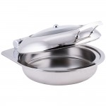 TableCraft CW40165 4 Qt. Round Stainless Steel Quick View Induction Chafer with Glass Lid TableCraft CW40165 4 Qt. Round Stainless Steel Quick View Induction Chafer with Glass Lid
