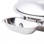 TableCraft CW40165 4 Qt. Round Stainless Steel Quick View Induction Chafer with Glass Lid TableCraft CW40165 4 Qt. Round Stainless Steel Quick View Induction Chafer with Glass Lid
