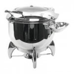 TableCraft CW40165 4 Qt. Round Stainless Steel Quick View Induction Chafer with Glass Lid TableCraft CW40165 4 Qt. Round Stainless Steel Quick View Induction Chafer with Glass Lid