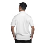 Uncommon Chef 50TJ01-R Men's Customizable White Short Sleeve Moisture Wicking Polo Shirt - Polyester - 2X