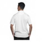 Uncommon Chef 50TJ01-R Men's Customizable White Short Sleeve Moisture Wicking Polo Shirt - Polyester - 2X