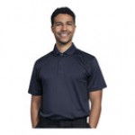 Uncommon Chef 50TJ01-R Men's Customizable White Short Sleeve Moisture Wicking Polo Shirt - Polyester - 2X