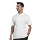 Uncommon Chef 50TJ01-R Men's Customizable White Short Sleeve Moisture Wicking Polo Shirt - Polyester - 2X