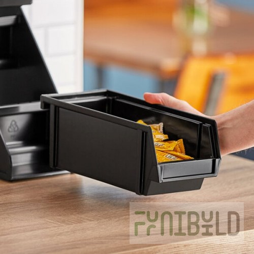Vollrath 4806-06 Traex® Black Self-Serve Condiment Bin - 11 1/4