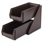 Vollrath 4806-06 Traex® Black Self-Serve Condiment Bin - 11 1/4
