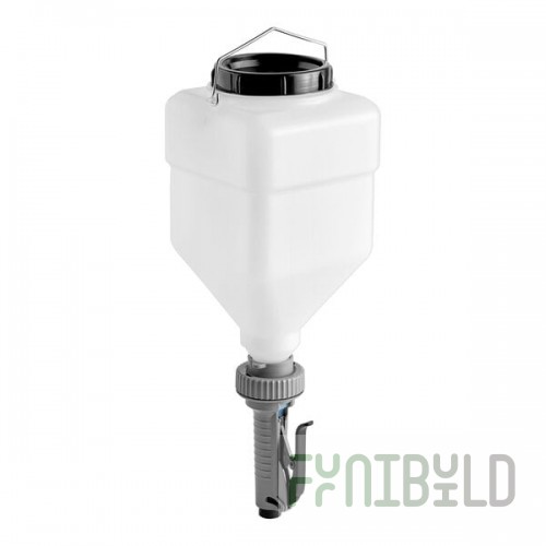 Asept 5 Liter Hanging Bottle Condiment Pump Dispenser with Adjustable Portion Control Handle