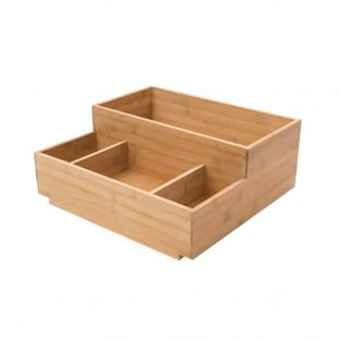 Rosseto BD109 4 Compartment Natural Bamboo Condiment Holder Rosseto BD109 4 Compartment Natural Bamboo Condiment Holder