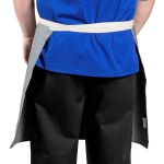 Uncommon Chef 3117 Gray Customizable 100% Cotton Canvas Moxie Waist Apron with Natural Webbing and 3 Pockets - 24
