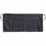 Choice Black and White Pinstripe Poly-Cotton Standard Waist Apron with 3 Pockets - 12 Choice Black and White Pinstripe Poly-Cotton Standard Waist Apron with 3 Pockets - 12