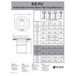 San Jamar C2410C EZ-Fit® In-Counter 8 - 46 oz. Cup Dispenser with White Gasket - 23 1/4