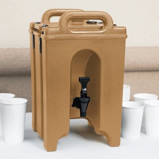 Cambro 100LCD157 Camtainer® 1.5 Gallon Coffee Beige Insulated Beverage Dispenser