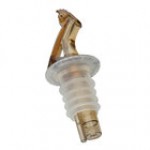 Precision Pours 999 CL F Crystal Clear Free Flow Liquor Pourer with Fliptop - 12/Pack
