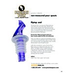 Precision Pours 999 CL F Crystal Clear Free Flow Liquor Pourer with Fliptop - 12/Pack