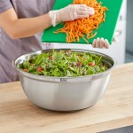Choice 16 Qt. Stainless Steel Mixing Bowl with Silicone Bottom