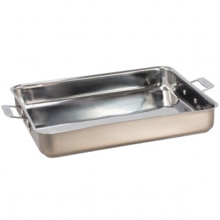 Bon Chef 60012CLDTAUPE Cucina 5 Qt. Taupe Stainless Steel Roasting Pan - 14 5/8 Bon Chef 60012CLDTAUPE Cucina 5 Qt. Taupe Stainless Steel Roasting Pan - 14 5/8