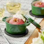 Valor 8 oz. Fern Green Enameled Mini Cast Iron Pot with Cover Valor 8 oz. Fern Green Enameled Mini Cast Iron Pot with Cover