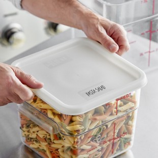 Vigor 6 and 8 Qt. White Square Polypropylene Food Storage Container Lid Vigor 6 and 8 Qt. White Square Polypropylene Food Storage Container Lid