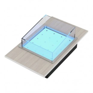 Bon Chef NX-14-SD-S-O Nexus Quarter Size Silver / Oak Seafood Display / Cold Drop-In Food Well - 120V, 200W Bon Chef NX-14-SD-S-O Nexus Quarter Size Silver / Oak Seafood Display / Cold Drop-In Food Well - 120V, 200W