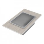 Bon Chef NX-14-SD-S-O Nexus Quarter Size Silver / Oak Seafood Display / Cold Drop-In Food Well - 120V, 200W