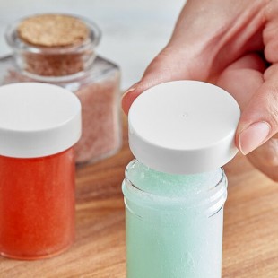 38/400 Smooth White Lid with Foam Liner - 100/Pack