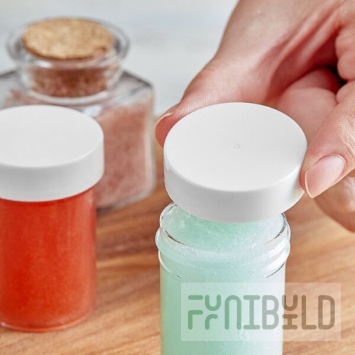 38/400 Smooth White Lid with Foam Liner - 100/Pack