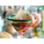 Acopa Tropic 15 oz. Martini Glass with Green Rim and Base - 12/Case Acopa Tropic 15 oz. Martini Glass with Green Rim and Base - 12/Case