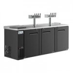 Avantco UDD-4-HC Black Kegerator / Beer Dispenser with (2) 2 Tap Towers - (3) 1/2 Keg Capacity Avantco UDD-4-HC Black Kegerator / Beer Dispenser with (2) 2 Tap Towers - (3) 1/2 Keg Capacity
