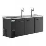 Avantco UDD-4-HC Black Kegerator / Beer Dispenser with (2) 2 Tap Towers - (3) 1/2 Keg Capacity Avantco UDD-4-HC Black Kegerator / Beer Dispenser with (2) 2 Tap Towers - (3) 1/2 Keg Capacity