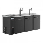 Avantco UDD-4-HC Black Kegerator / Beer Dispenser with (2) 2 Tap Towers - (3) 1/2 Keg Capacity Avantco UDD-4-HC Black Kegerator / Beer Dispenser with (2) 2 Tap Towers - (3) 1/2 Keg Capacity