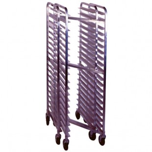 Winholt 10 Pan End Load Medium-Duty Stainless Steel Nesting Bun / Sheet Pan Rack SS-1810N - Welded
