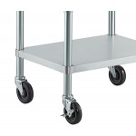 ServIt Two Pan Open Well Electric Steam Table with Angled Sneeze Guard and Casters - 120V, 1000W