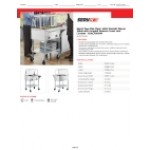 ServIt Two Pan Open Well Electric Steam Table with Angled Sneeze Guard and Casters - 120V, 1000W