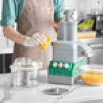 AvaMix Cadet CACFB25FL2D Combination Food Processor with 2.5 Qt Clear Plastic Bowl, Flat Lid, Continuous Feed, and 2 Discs - 3/4 hp AvaMix Cadet CACFB25FL2D Combination Food Processor with 2.5 Qt Clear Plastic Bowl, Flat Lid, Continuous Feed, and 2 Discs - 3/4 hp