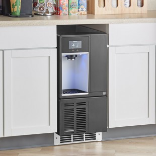 Follett 7UD112A-IW-NF-ST-00 Champion 7 Series ADA Height Air Cooled Chewblet Undercounter Ice Maker and Water Dispenser with 7 lb. Bin - 115V, 100 lb.