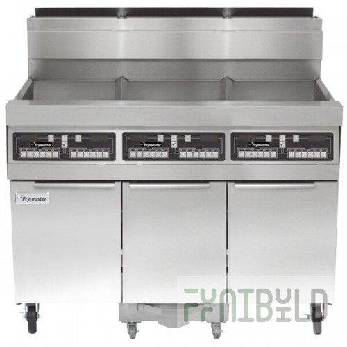 Frymaster SCFHD360G 240 lb. 3 Unit Natural Gas Floor Fryer System with CM3.5 Controls and Filtration System - 375,000 BTU