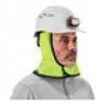 Ergodyne N-Ferno 6842 Hi-Vis Lime 2-Layer Shoulder-Length Winter Hard Hat Liner with Fleece Lining 16841