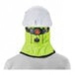 Ergodyne N-Ferno 6842 Hi-Vis Lime 2-Layer Shoulder-Length Winter Hard Hat Liner with Fleece Lining 16841