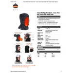 Ergodyne N-Ferno 6842 Hi-Vis Lime 2-Layer Shoulder-Length Winter Hard Hat Liner with Fleece Lining 16841