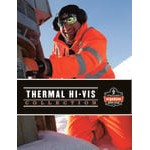 Ergodyne N-Ferno 6842 Hi-Vis Lime 2-Layer Shoulder-Length Winter Hard Hat Liner with Fleece Lining 16841