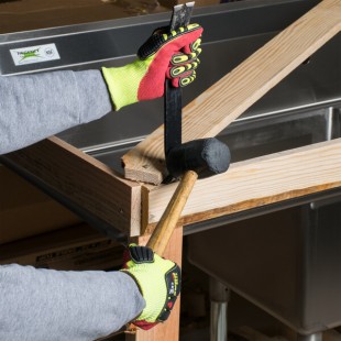 Cordova OGRE-CR+ Yellow HPPE / Glass Fiber Cut Resistant Food-Safe Gloves with Red Sandy Nitrile Palm Coating and TPR Reinforcements - Large Cordova OGRE-CR+ Yellow HPPE / Glass Fiber Cut Resistant Food-Safe Gloves with Red Sandy Nitrile Palm Coating and TPR Reinforcements - Large