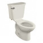 American Standard Cadet PRO 215CA104.222 Linen Vitreous China Floor-Mount Standard Height Elongated Toilet with High-Efficiency Tank - 1.28 GPF