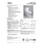 American Standard Cadet PRO 215CA104.222 Linen Vitreous China Floor-Mount Standard Height Elongated Toilet with High-Efficiency Tank - 1.28 GPF